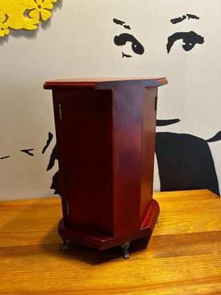Vetrina porta gioielli vintage legno e vetro