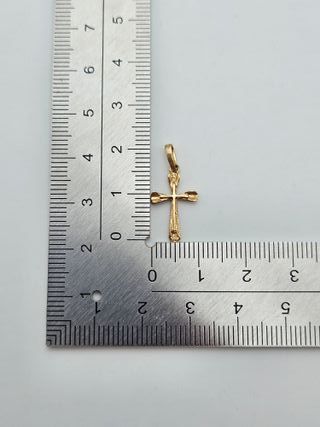 Colgante de Oro 18K, Cruz Pequeña, 0,72gr, 2cm