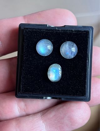 Lotto 3 Cabochon Labradorite naturale