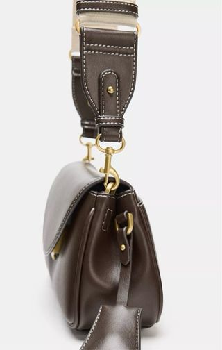 Bolso Zara Marrón Piel