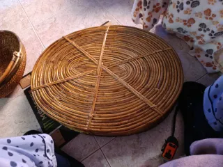 Cesta Mimbre Decorativa grande