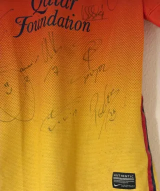 Camiseta F.C. Barcelona firmada por jugadores 2012