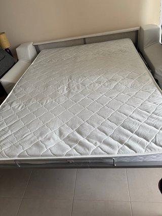 Sofá Cama Apertura Italiana Gris/Blanco