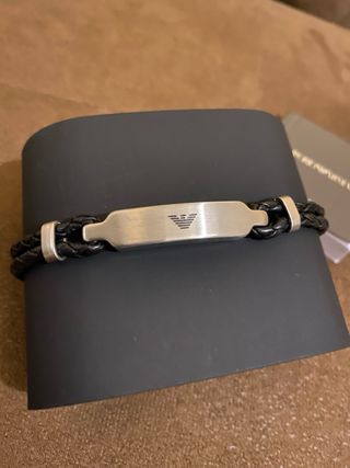 Bracciale uomo EMPORIO ARMANI in pelle intrecciata