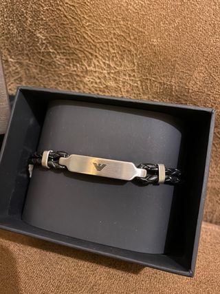 Bracciale uomo EMPORIO ARMANI in pelle intrecciata