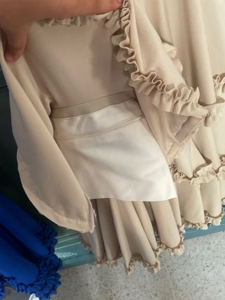 Traje Flamenca Bulería Beige Talla M-L