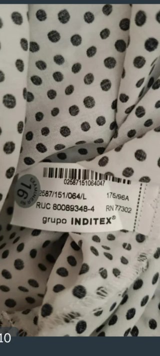 Vestido largo Zara lunares blanco y negro