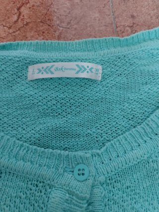 Chaqueta turquesa de algodón 100%