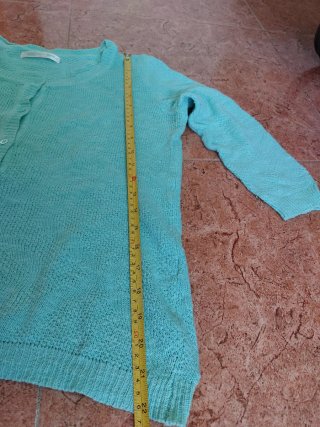 Chaqueta turquesa de algodón 100%