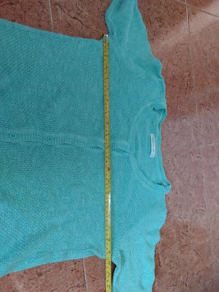 Chaqueta turquesa de algodón 100%