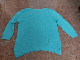 Chaqueta turquesa de algodón 100%