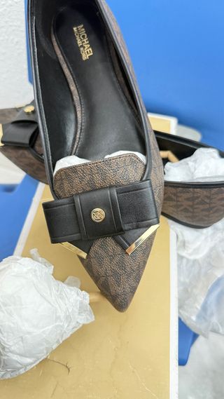 Bailarinas Michael Kors Piel Marrón y Negra