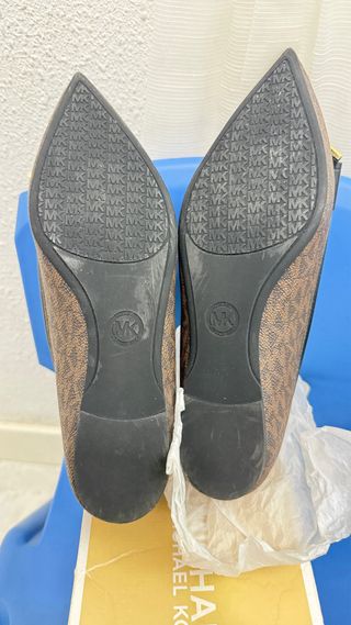 Bailarinas Michael Kors Piel Marrón y Negra