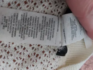 Suéter Mango calado color crema