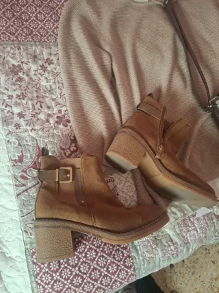 Botines mujer ante hebilla tacón 38