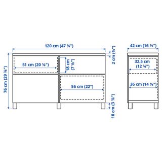 Aparador Ikea Blanco y Madera