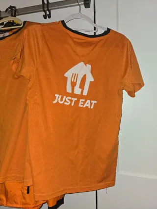 2 Camiseta Just Eat Repartidor Talla M Naranja
