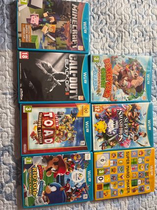 Pacchetto 7 giochi Wii U: Minecraft, Call of Duty, Donkey Kong, Captain Toad, Super Smash Bros., Mario & Sonic, Super Mario Maker