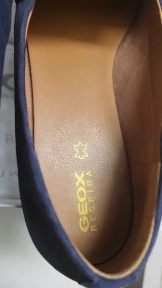 Mocassini Geox Blu Donna Oro