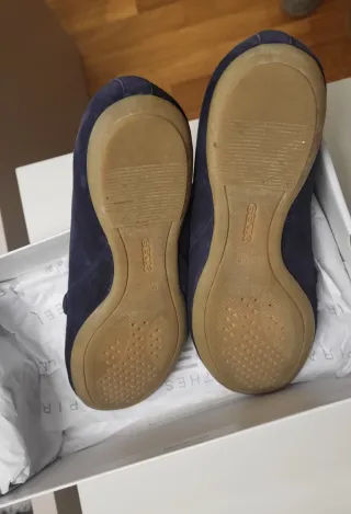 Mocassini Geox Blu Donna Oro