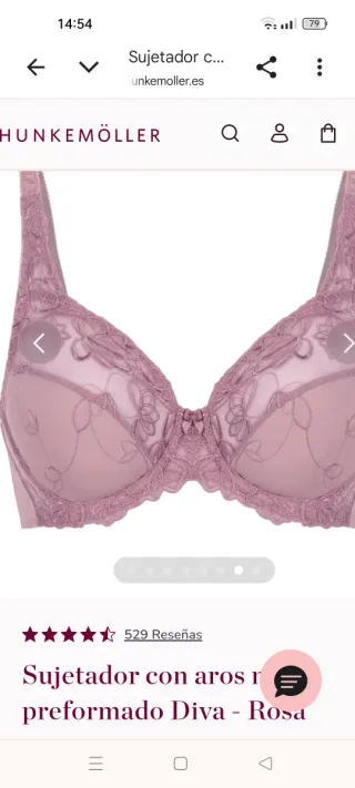 Sujetador Hunkemöller Rosa Talla Grande