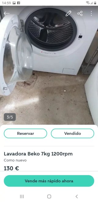 Lavadora Beko 7kg 1200rpm