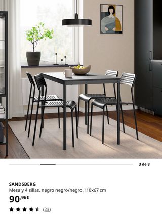 Mesa y 4 Sillas IKEA SANDSBERG