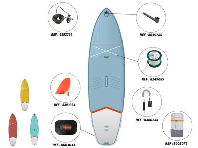 Tabla paddle surf hinchable Itiwit 11" azul 335x86x15 CM