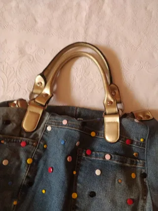 Borsa vintage denim multicolor