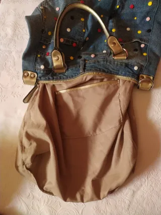 Borsa vintage denim multicolor