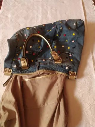 Borsa vintage denim multicolor
