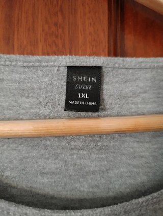 Vestido camiseta gris dibujo XL