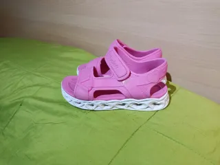 Sandalias niña rosa y blancas