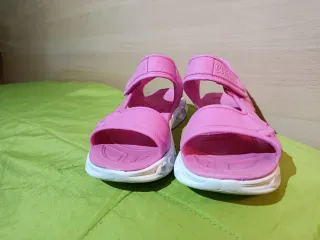 Sandalias niña rosa y blancas