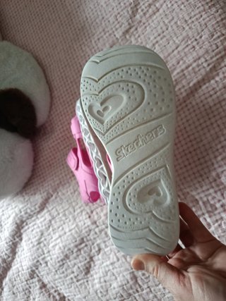 Sandalias niña rosa y blancas