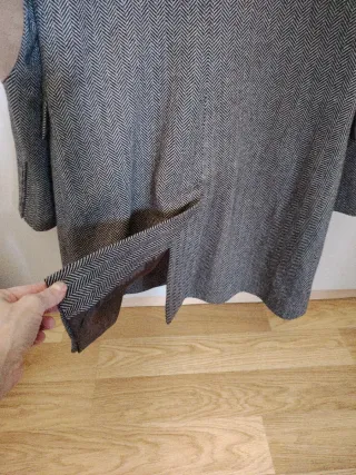 Abrigo Espiga Marrón Cuello Ante