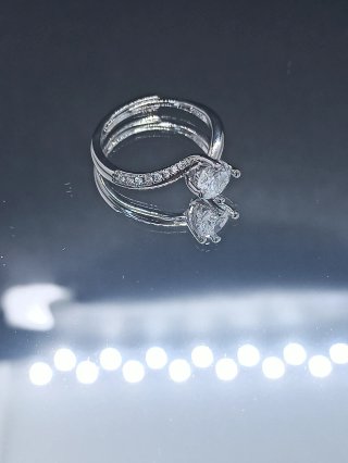 Anello placcato argento 925 Regolabile Nuovo