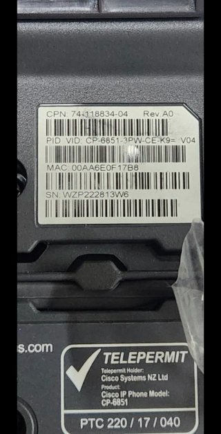 Telefono Cisco CP-6851-3PCC-K9