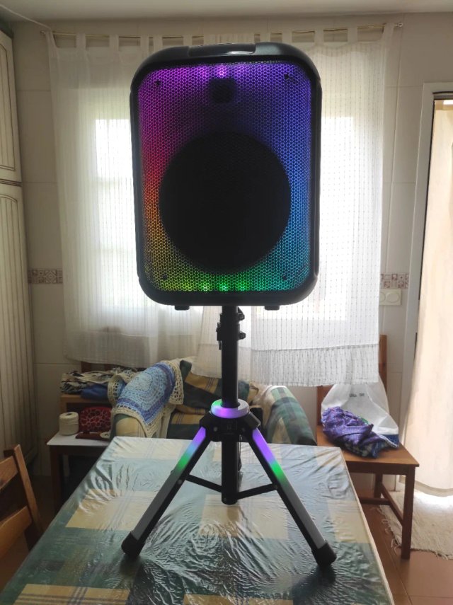 Altavoz Bluetooth LED Karaoke 110W con Trípode