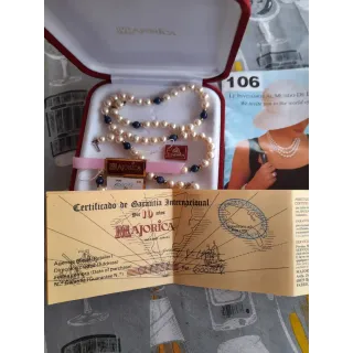 Conjunto Perlas Majorica Collar y Pulsera