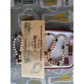 Conjunto Perlas Majorica Collar y Pulsera