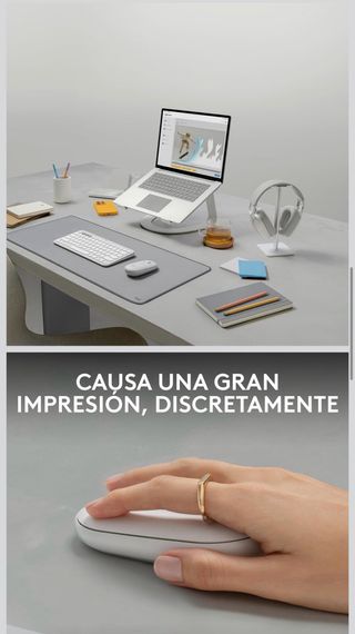 Ratón Logitech Pebble M350s Bluetooth Blanco