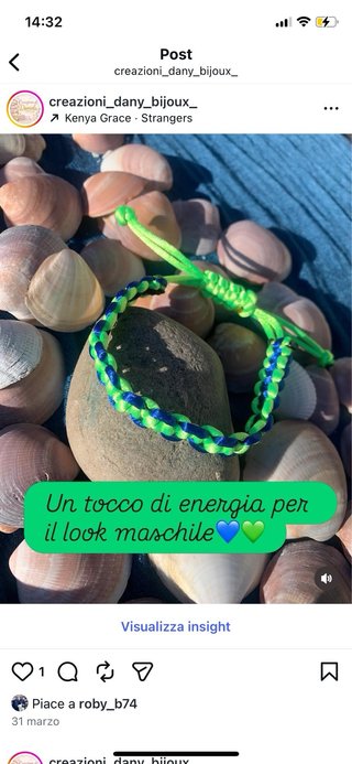 Braccialetto uomo fatto a mano