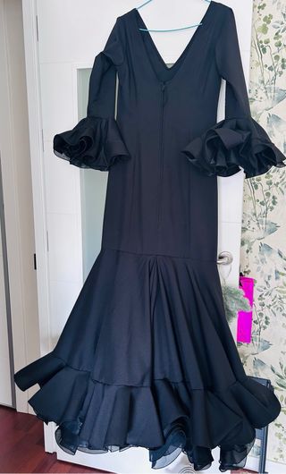 Traje de flamenca Sibilina negro para feria