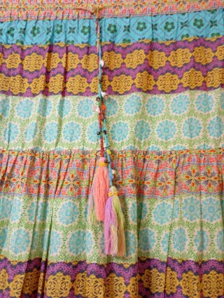Falda Zara Estampada Multicolor