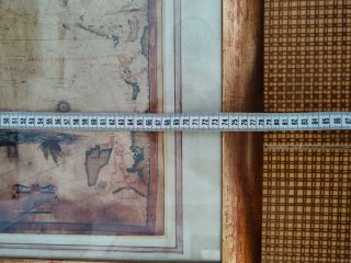 Quadro Mappa Oceano Vintage Riproduzione 1622