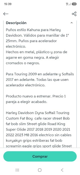 Puños Harley Davidson Softail Kahuna