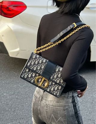 Bolso Dior 30 Montaigne Cadena Negro