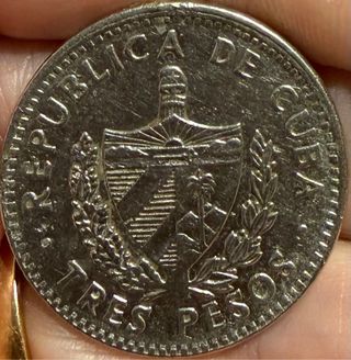 Moneda 3 Pesos Cuba 1995 Che Guevara