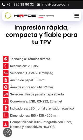TPV HiPOS con impresora y cajón